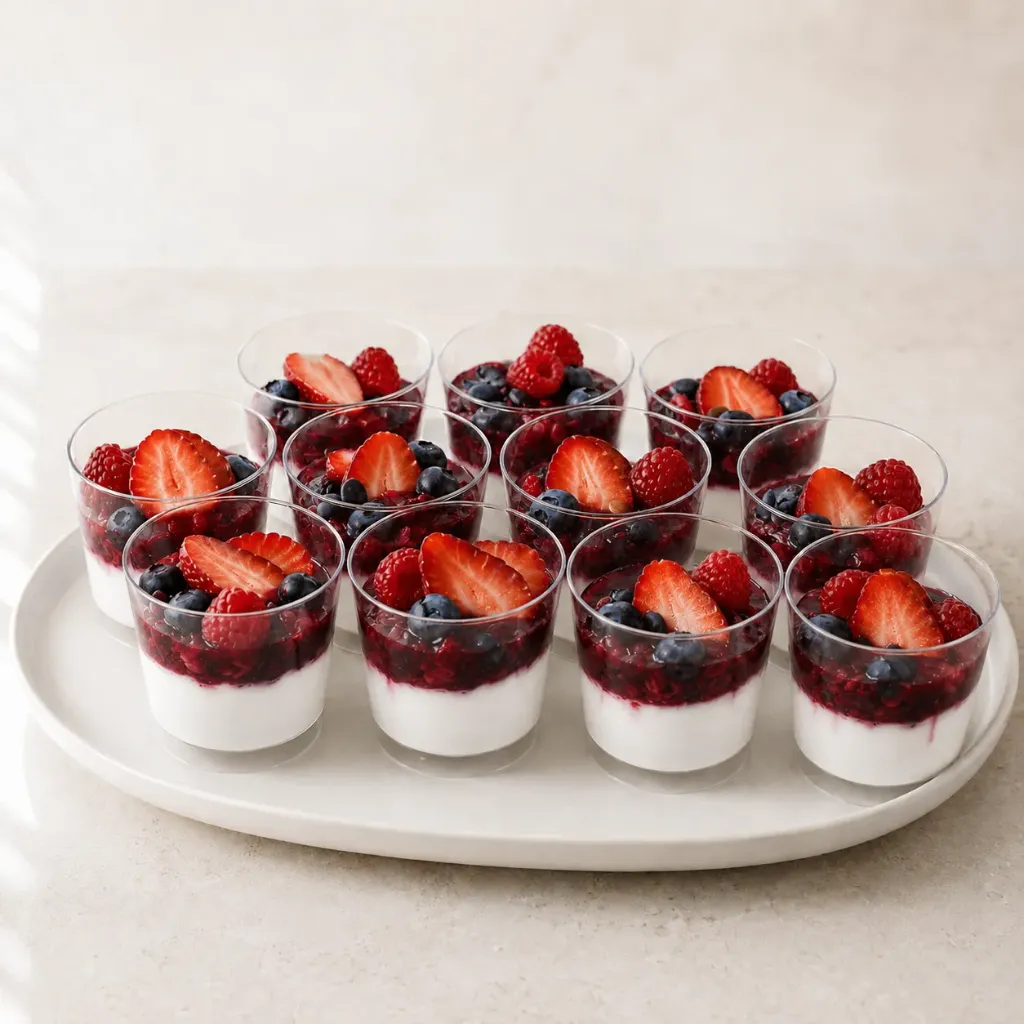 Berry Compote Creamy Greek Yogurt with fresh berries - GF/V
